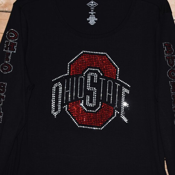 Ohio State Long Sleeved Shirt with Buckeyes on Sleeve XS S M L XL XXL 1X2X3X4X5X - Picture 9 of 11